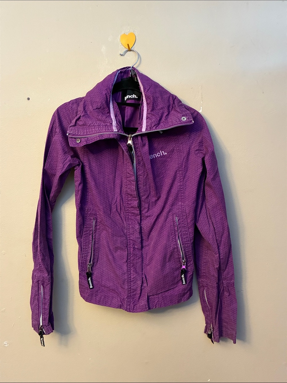 Bench Purple Lightweight Utility Jacket with Zip Pockets